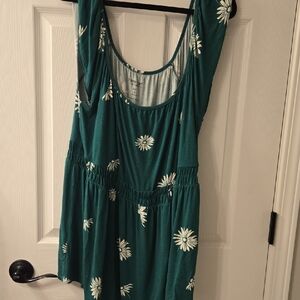 Torrid Teal Floral Tank Top